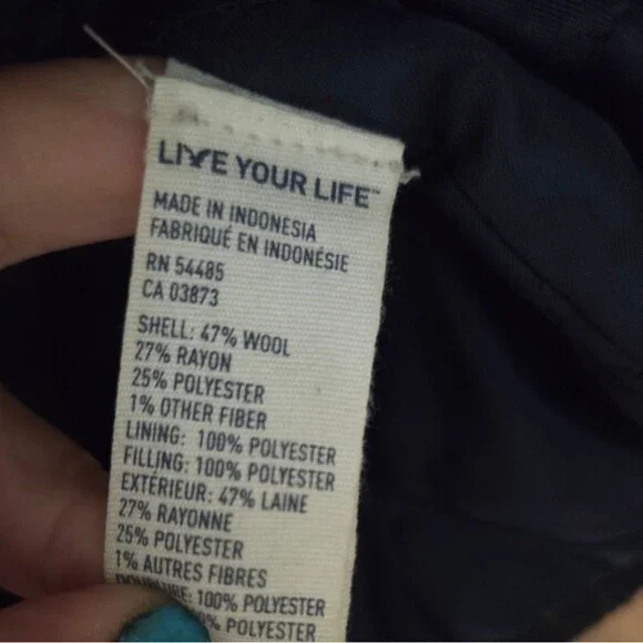 American Eagle Wool Blend Insulated Charcoal Gray Winter Jacket Coat - Picture 6 of 9